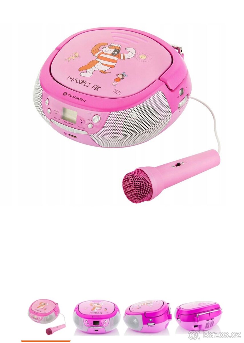 Dětské Rádio s CD a karaoke mikrofonem MAXIPES FÍK