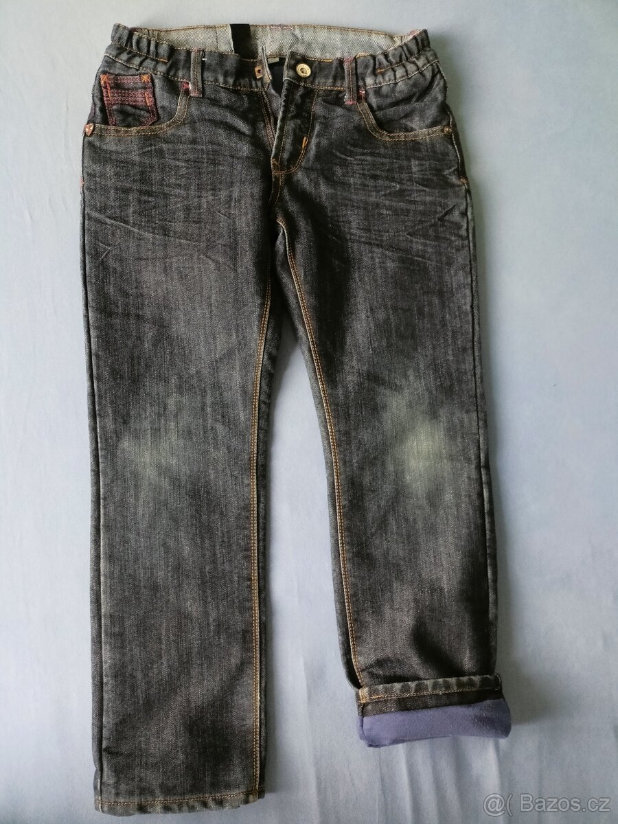Dětské zateplené džíny vel. 128