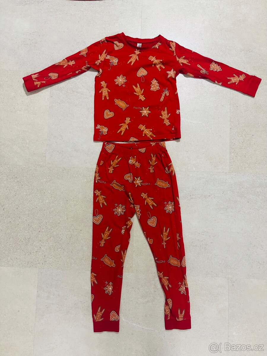 Lindex vánoční pyžamo 122/128