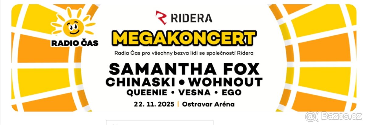 Vstupenka na Megakoncert rádia čas