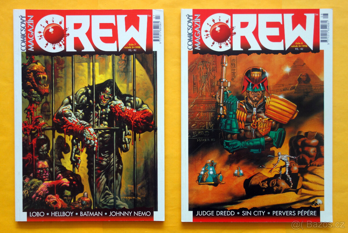 2x komiksy Crew - 7/ 1998 a 8/ 1998  NEČTENÉ