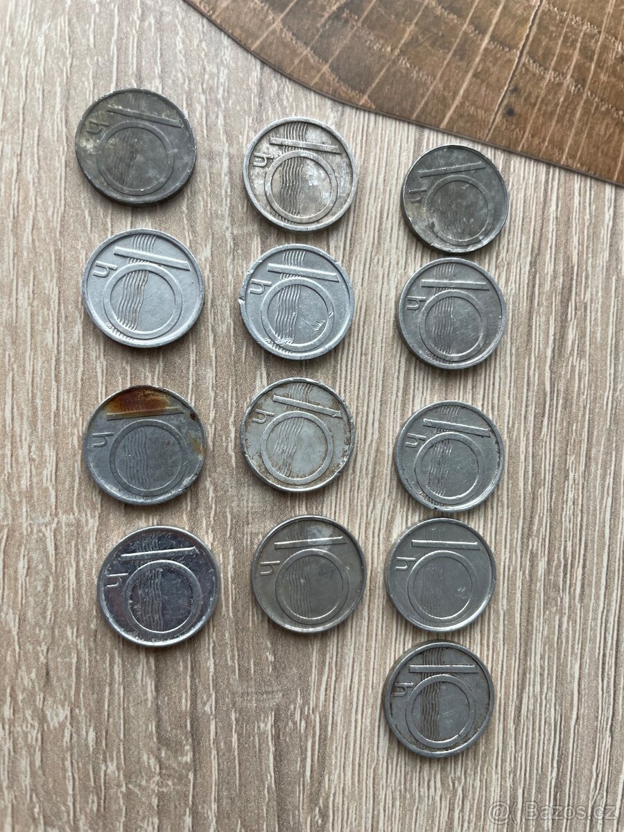 Prodám haléře mince (mix) 10,20,50