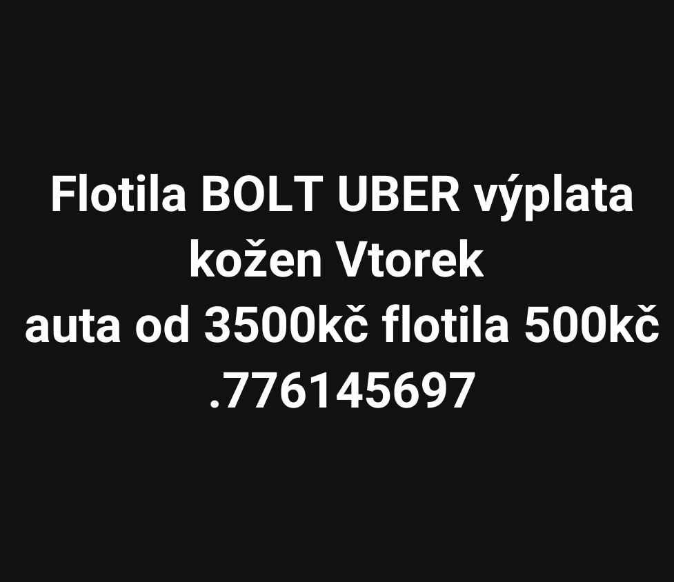 Prace v Bolt Uber
