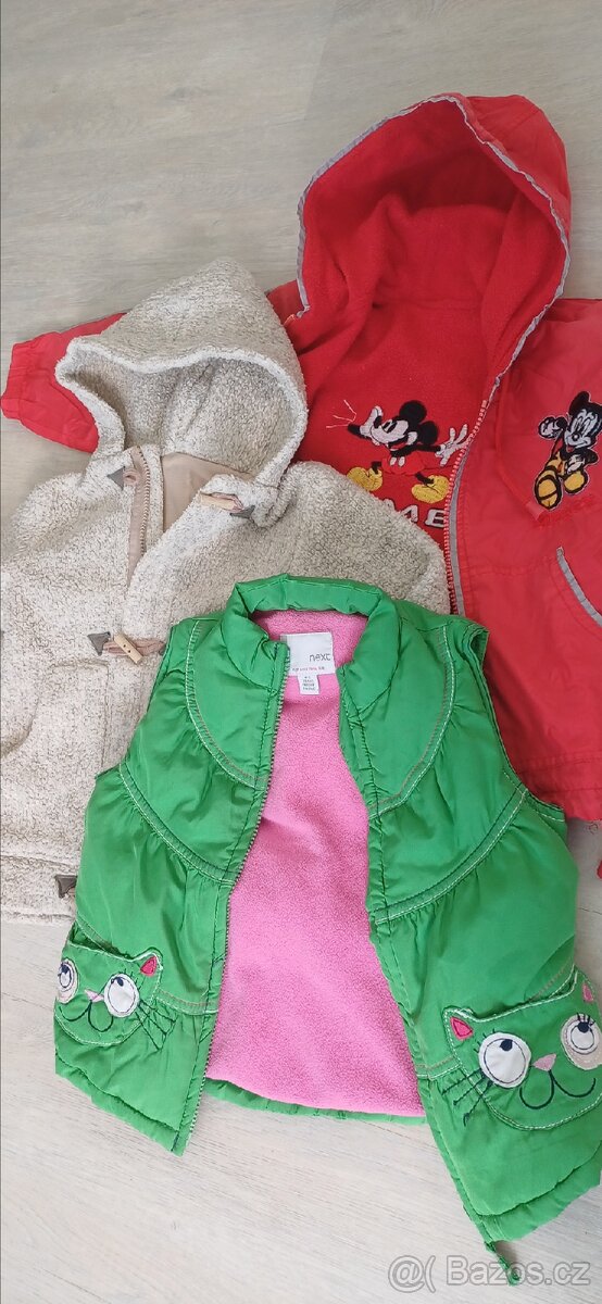 SET bunda + kabátek + vesta vel. 110 (4-5let)