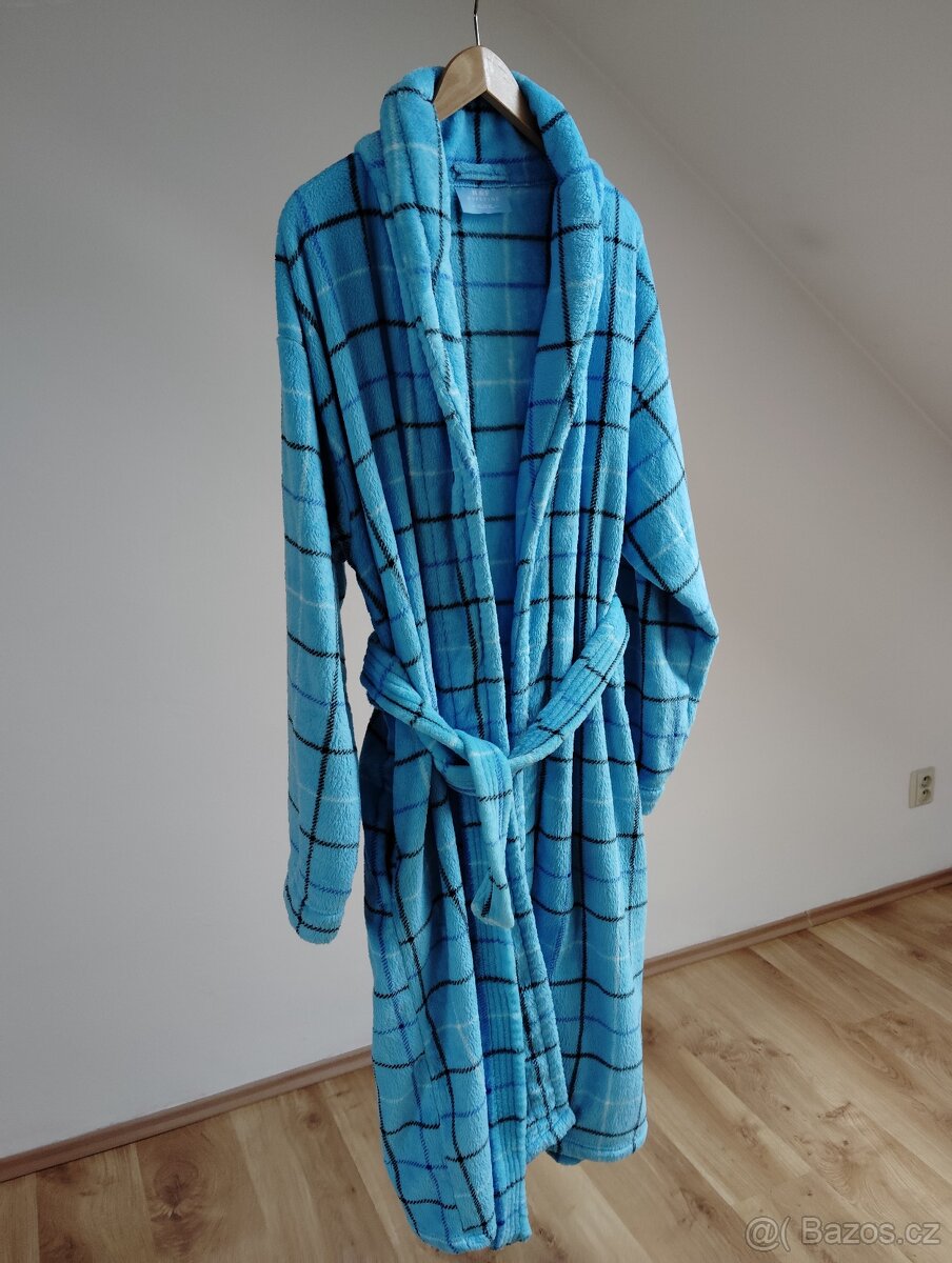 Modrý dámský župan velikost XL - XXL
