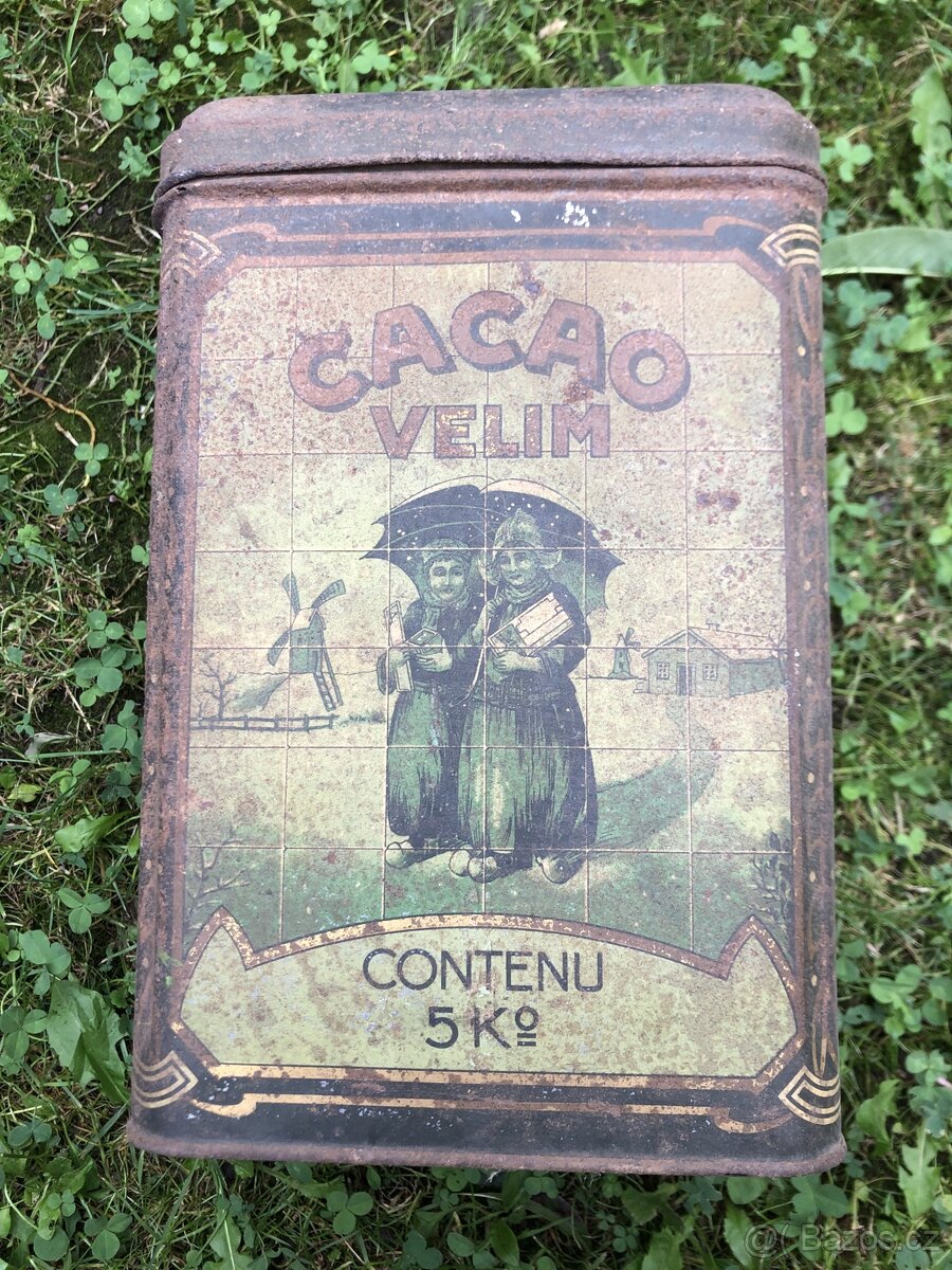 Stará plechovka kakao Velim