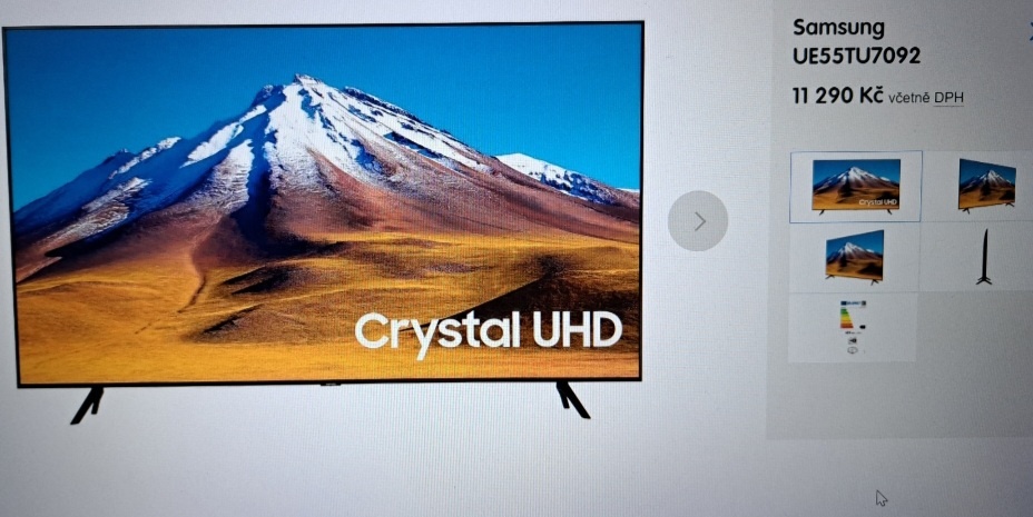 TV Samsung LED 50" (127 cm) + TV stolek dub sonoma