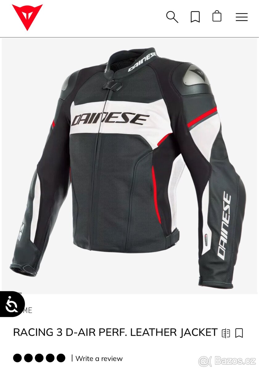 Dainese letní kožená bunda s airbagem