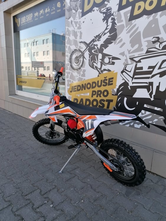 Pitbike Shark 125ccm 17x14 oranžová