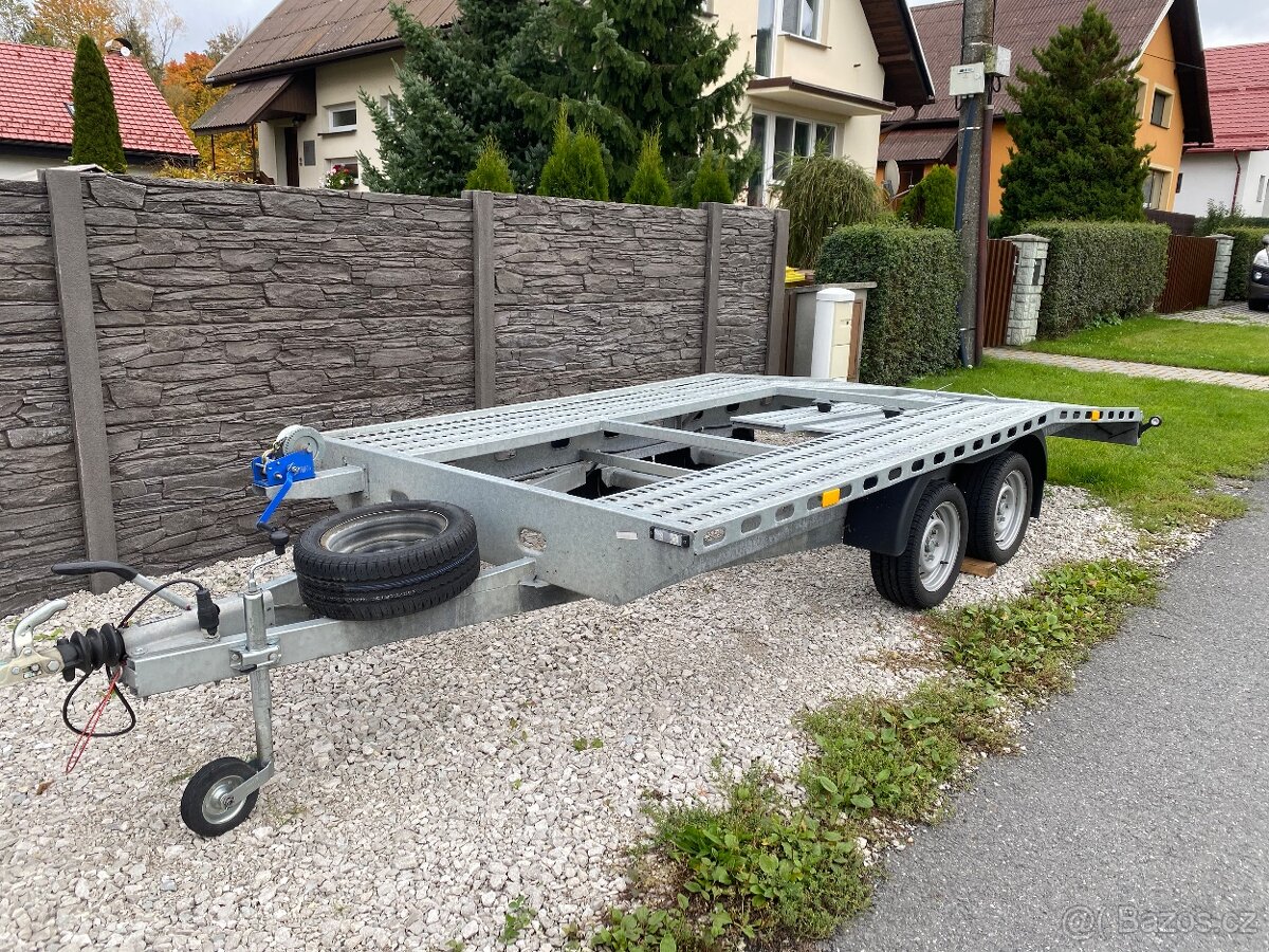 Přívěsný vozík, autopřepravník 410x200cm 2700kg
