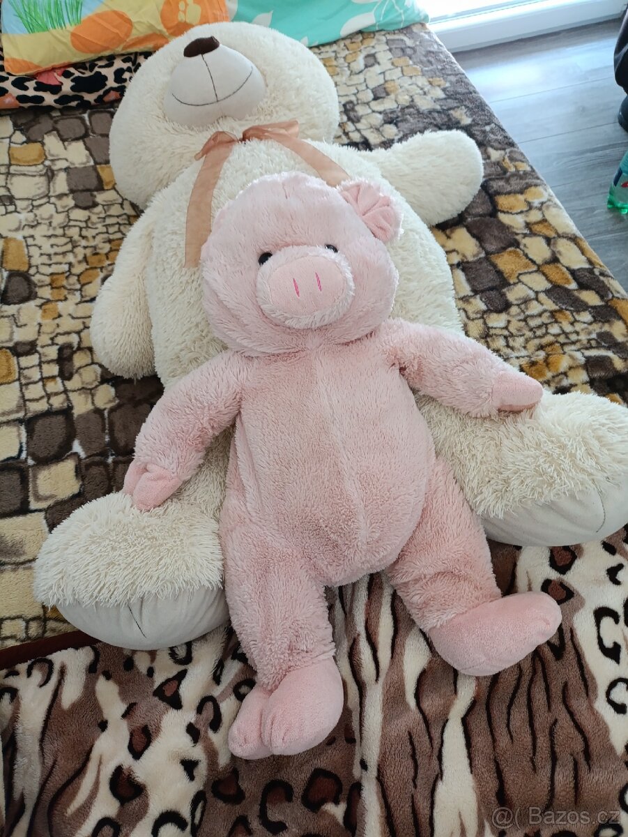 Plyšák velky prasátko 65 cm plyšový medvídek