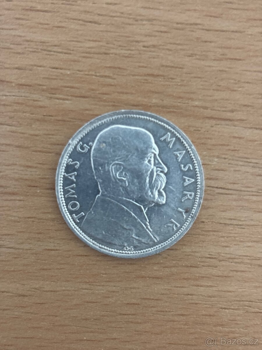 Stříbrná mince 10 Kč - T. G. Masaryk 1918-28-X-1928