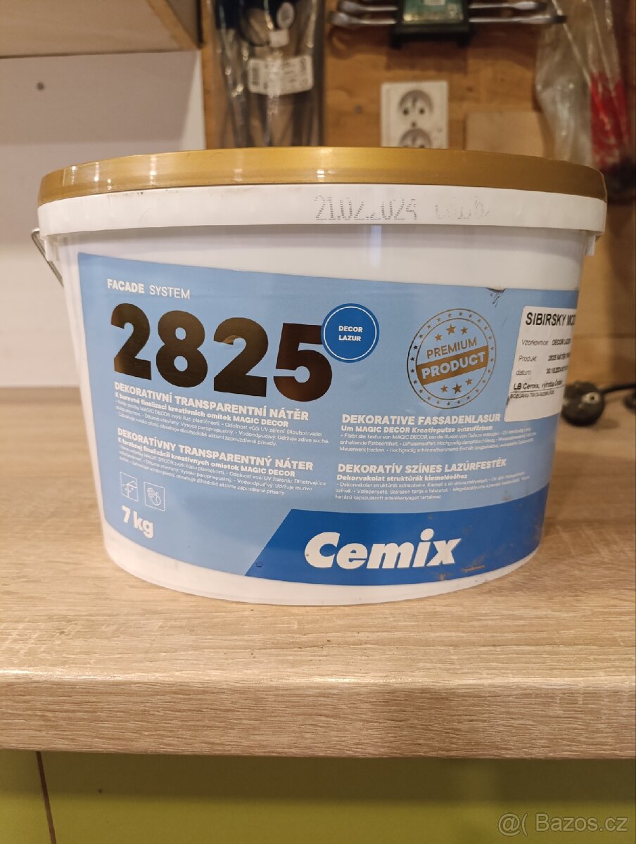 Dekorativní transparentní nátěr,fasádní barva