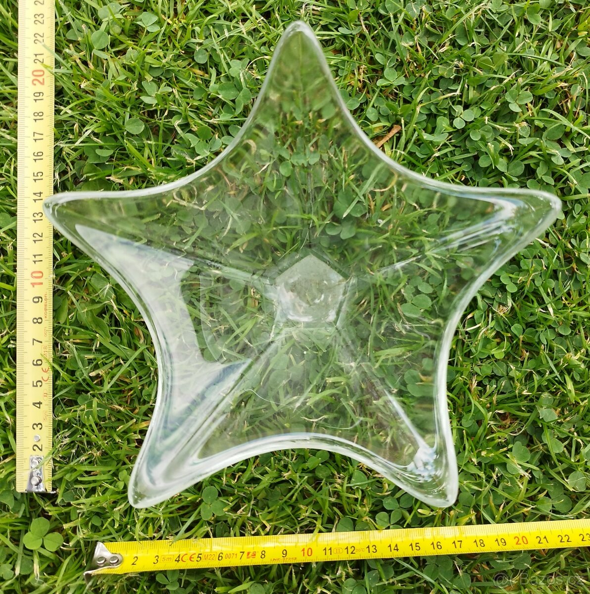 skleněná mísa - HVĚZDICE