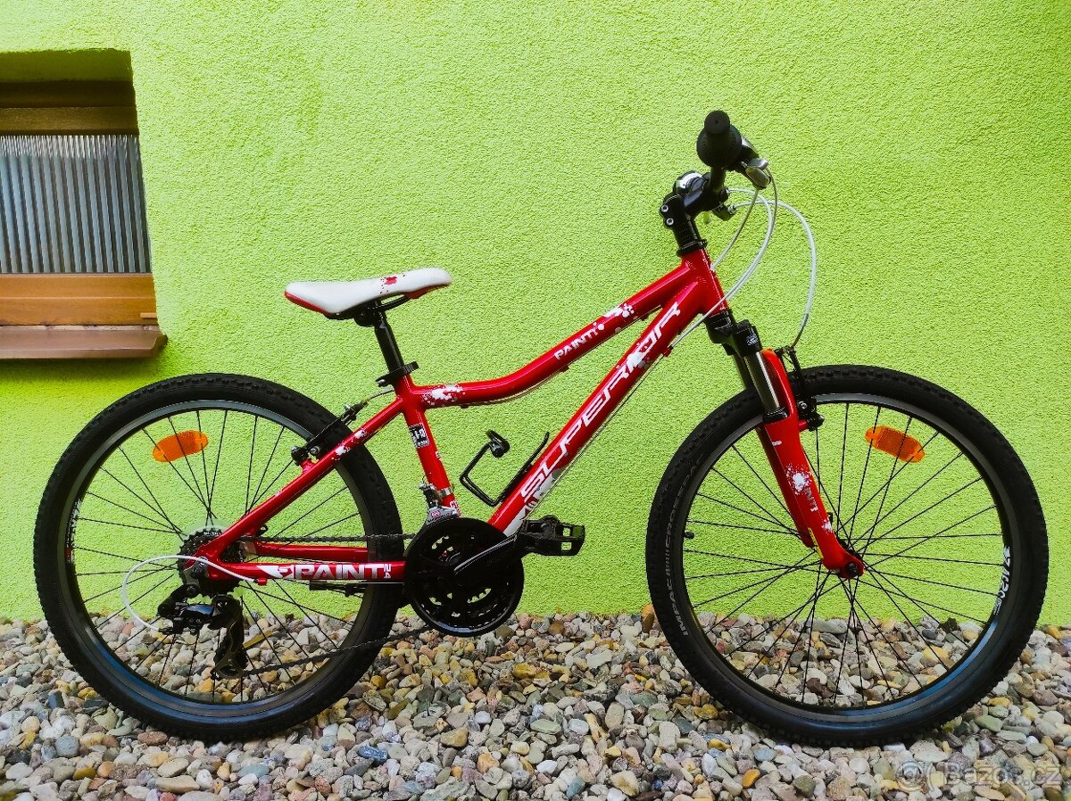 Značkové dětské kolo Superior 24" (červená)