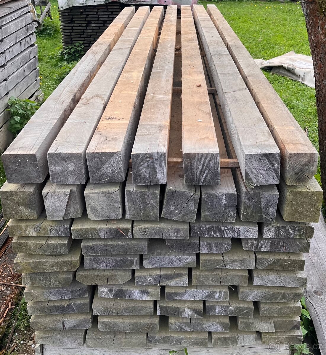 Smrkové fošny s hranoly 120x120x4000