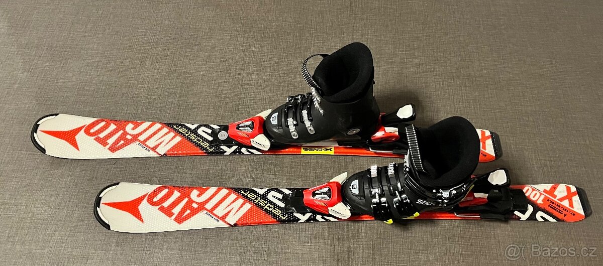 Atomic Redster XT 100 cm a lyžáky Salomon vel. 18(EU 28,5)