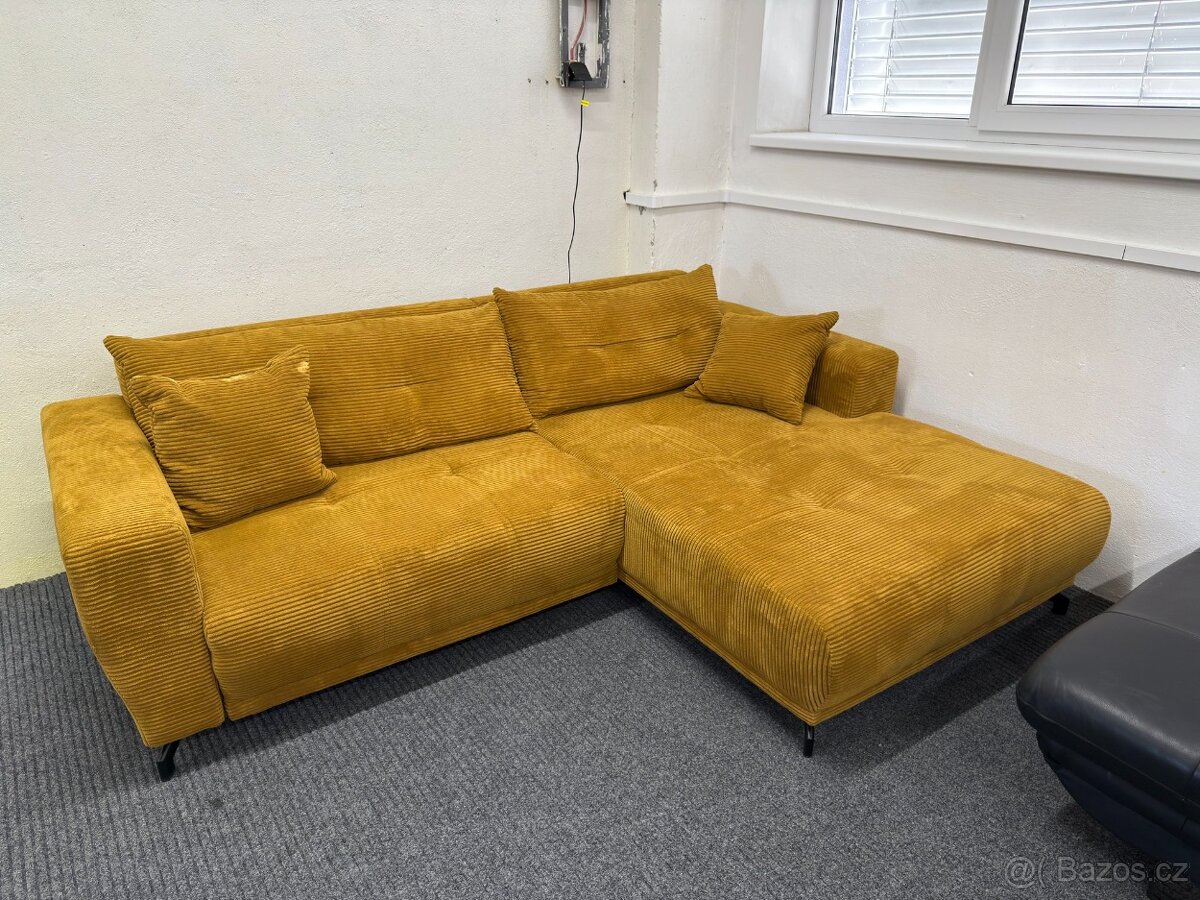 Sedací souprava rohová - el. rozkládací -NEPOUŽITÉ