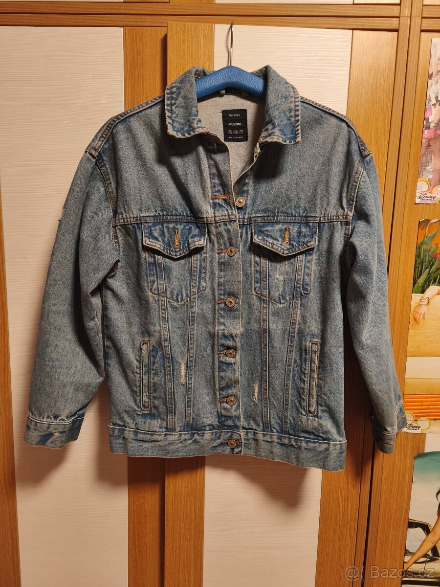 Džínová bunda Bershka vel. XXS
