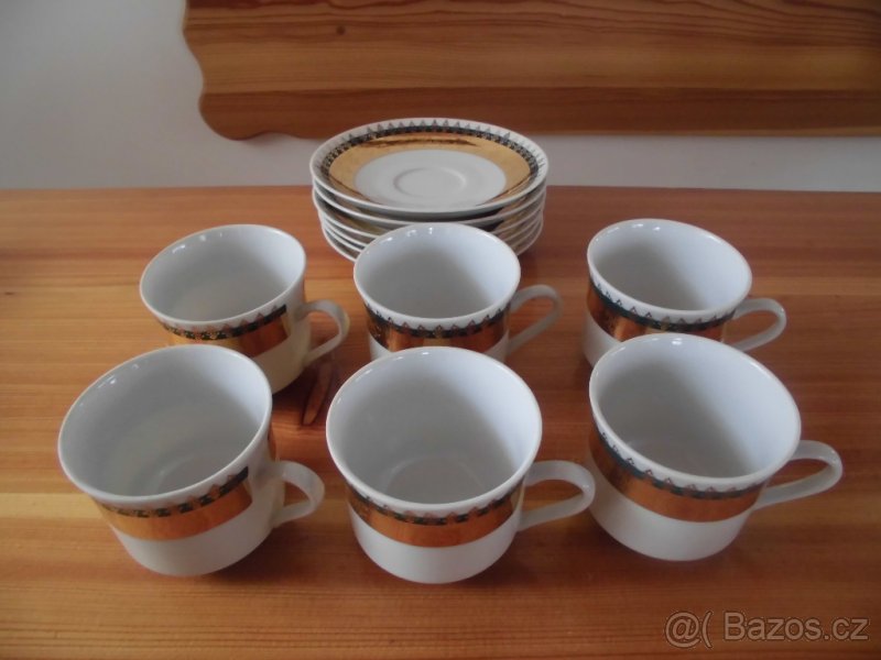Porcelánová sada Zlatý pruh (12 dílů)