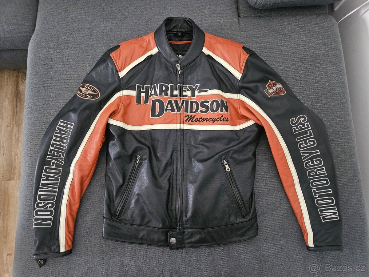 kožená bunda Harley Davidson M včetně chráničů