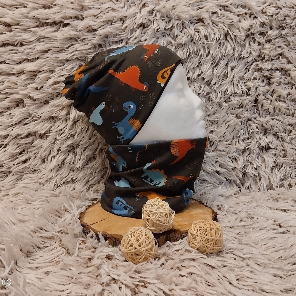 Čepice+nákrčník DINO