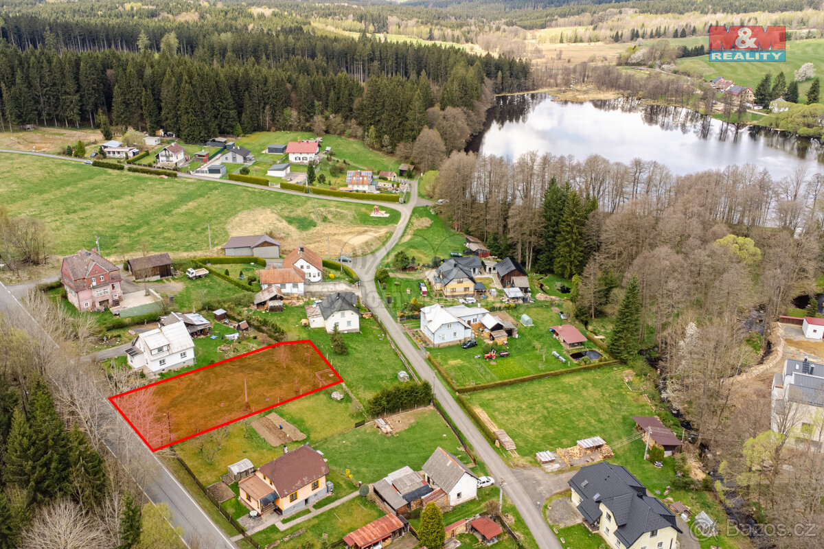 Prodej pozemku k bydlení 884m² Branka- Halže, okr. Tachov