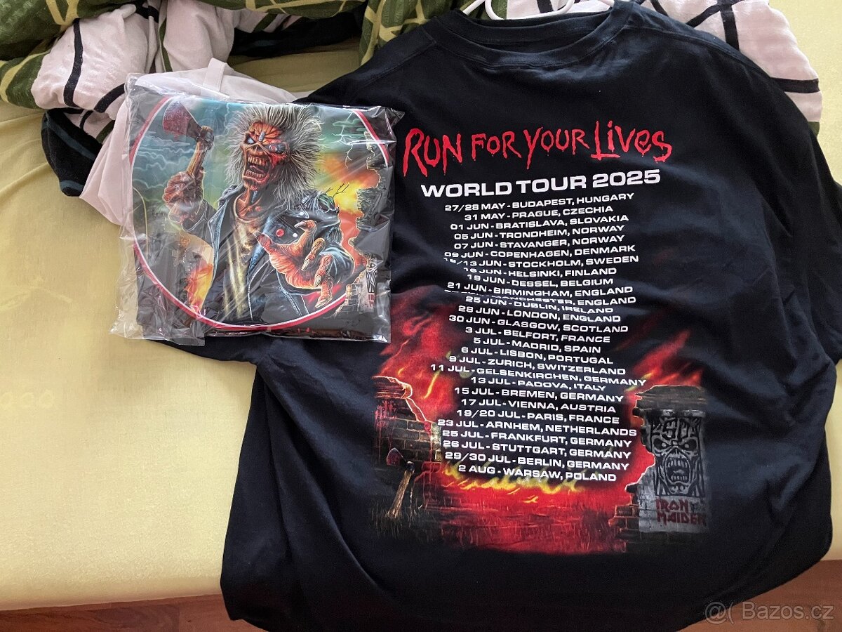 Prodám triko Iron Maiden - Run for your lives
