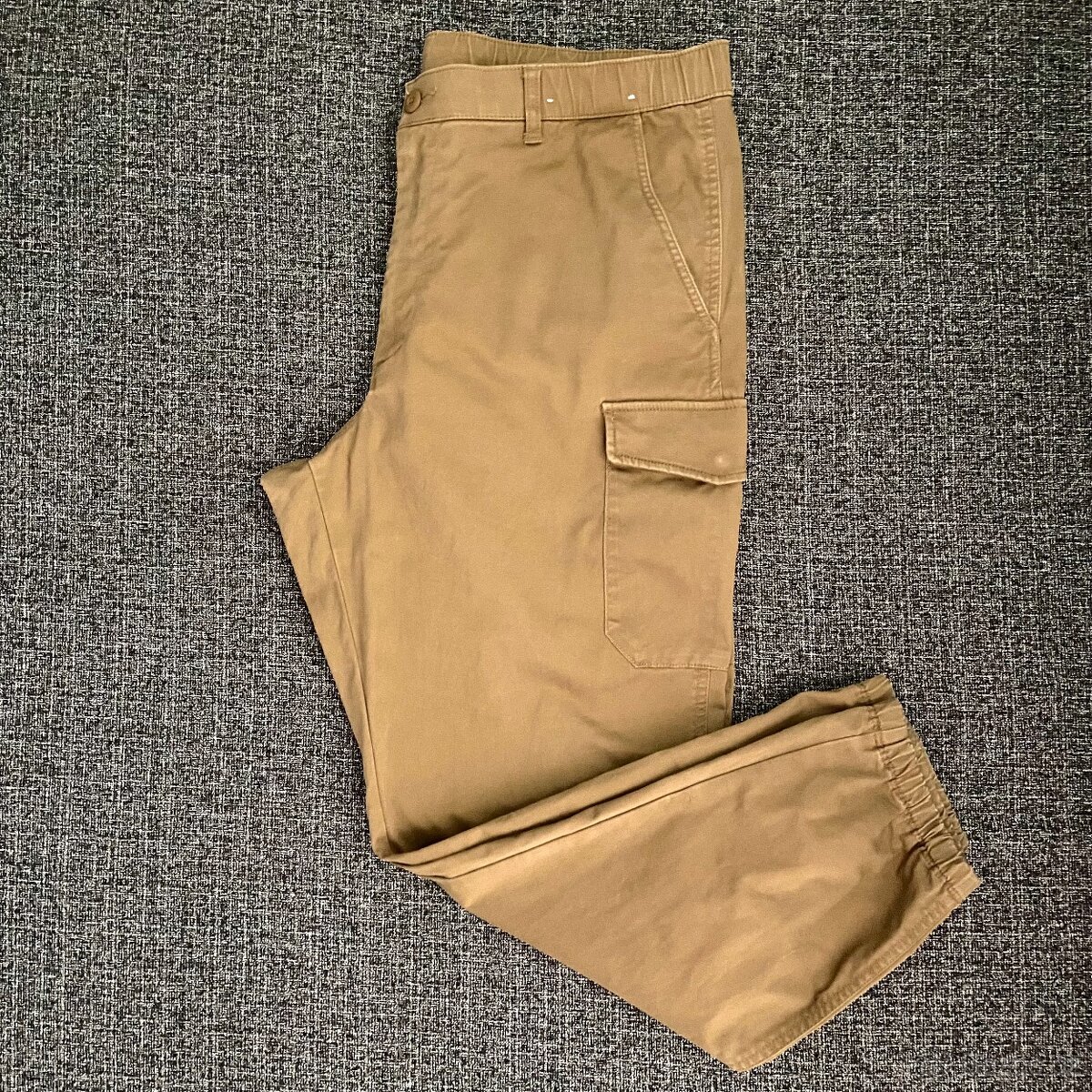 Pánské hnědé cargo kalhoty Uniqlo vel. XL