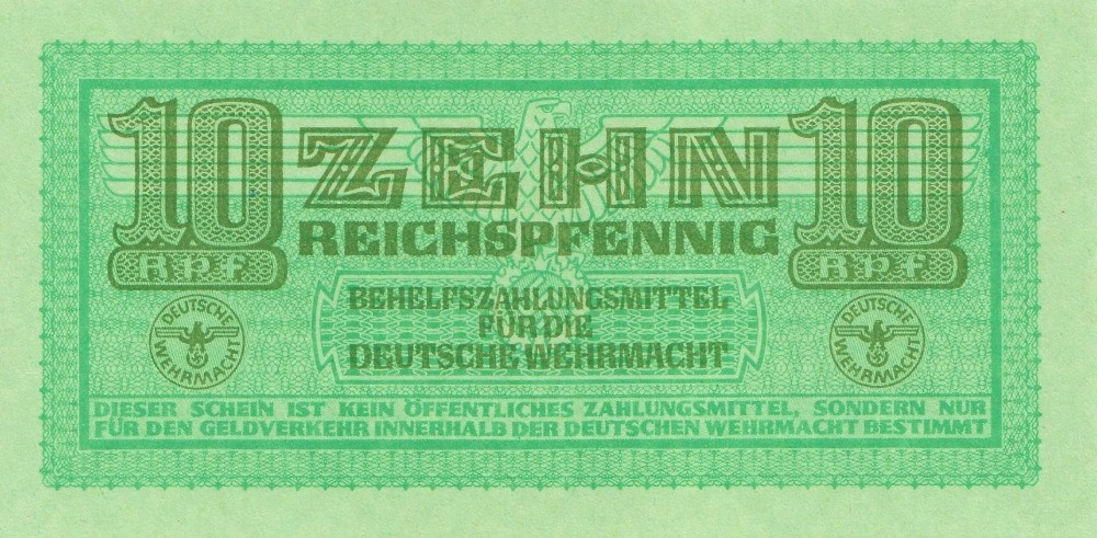 Wehrmacht 10 Reichspfennig 1942,UNC