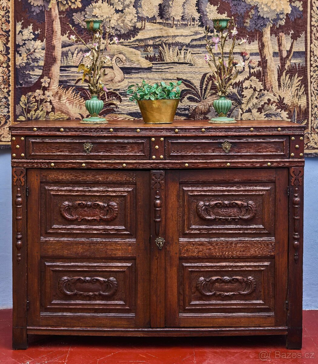 Neorenesanční komoda z masivního dubu cca 1800