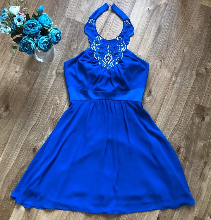 Modré šaty Jane Norman, vel. M