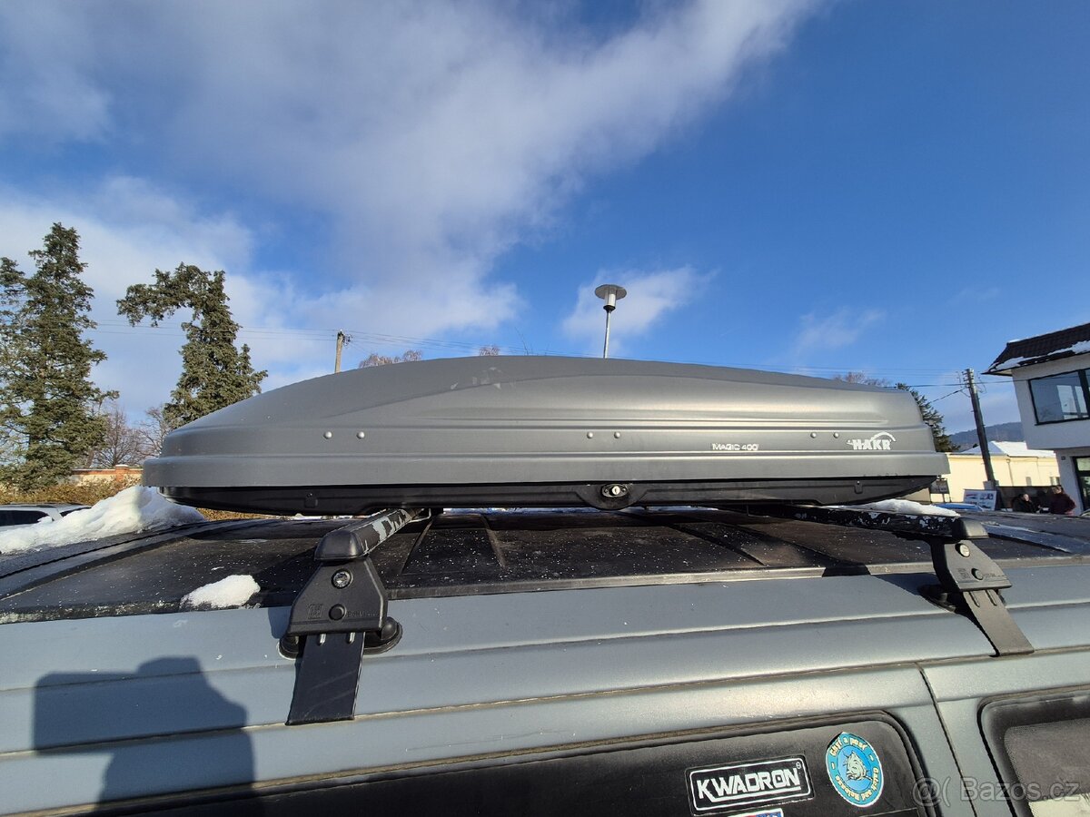 Střešní box Hakr magic 400 šedý