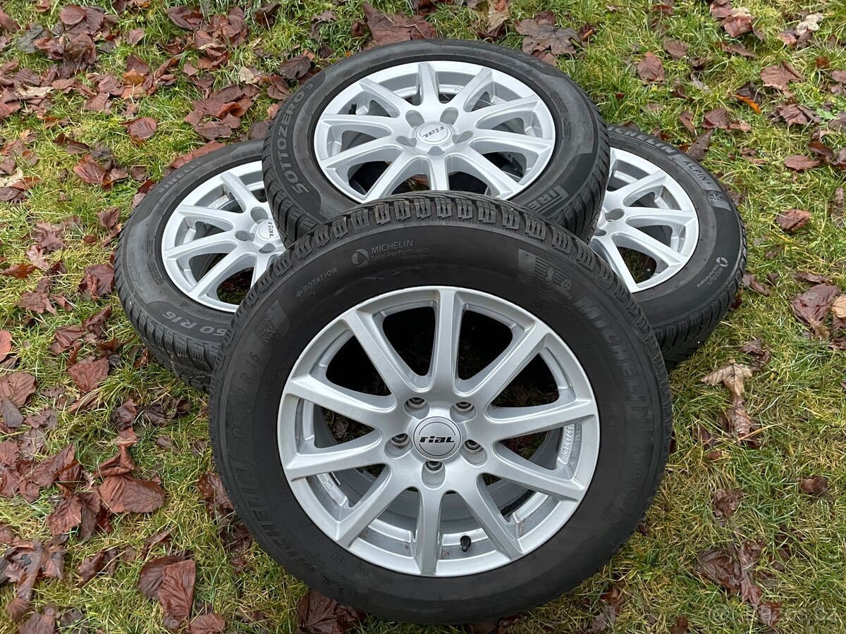 Prodám-Sadu zímních kol RIAL,5x112mm,ET45,205/60/16