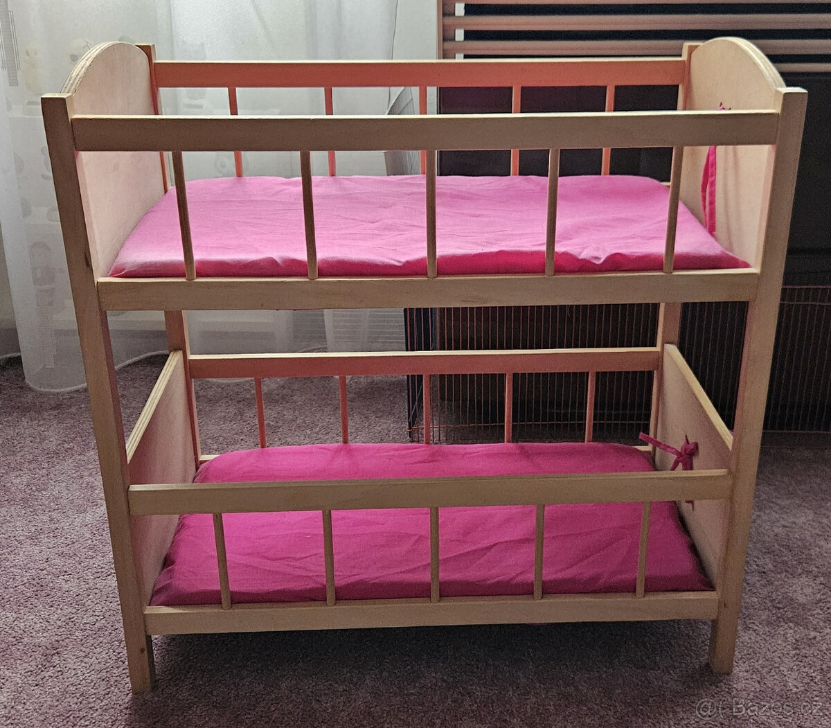 Dětská palanda, dvoupatrová postýlka pro panenky