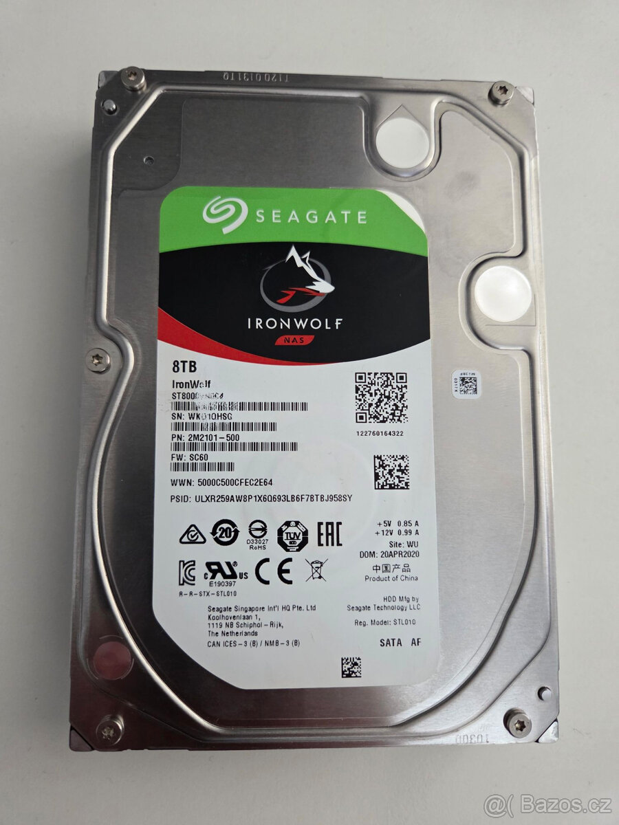 Pevné disky HDD Seagate, WD 4-8TB, záruka