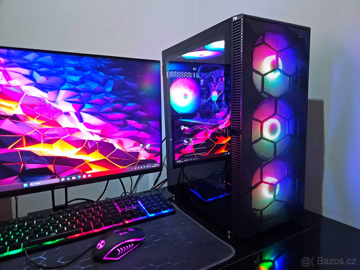 🔥Herní PC i7|GTX1060|16GB RAM|SSD|6xRGB|WiFi+BT|W11