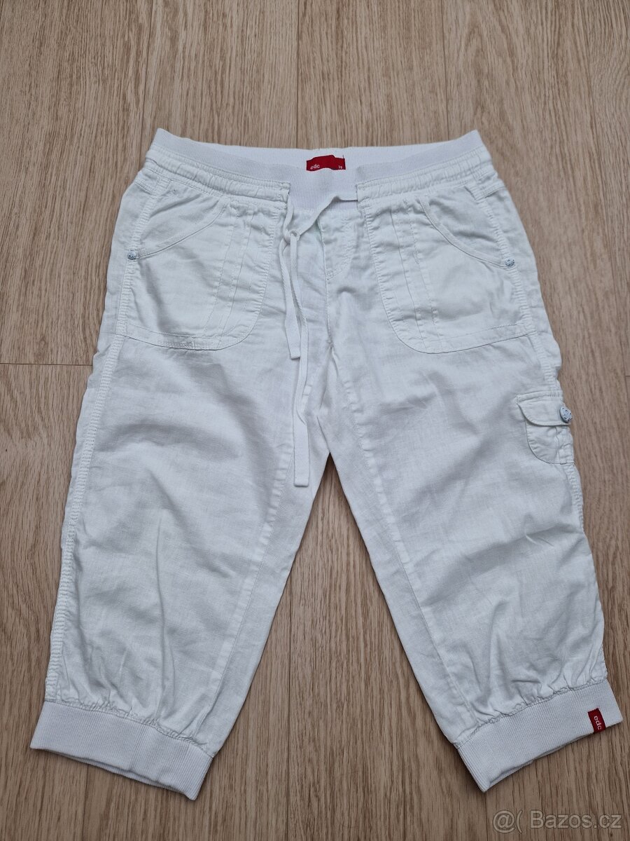 Esprit, Bílé 3/4 letní kalhoty vel.38