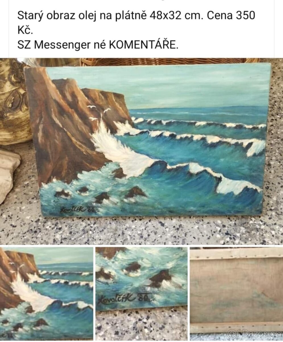 Staré obrazy viz fota. Ceny a rozměry viz fota.