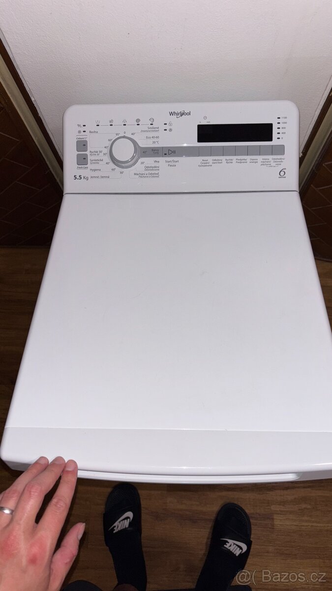 Pračka Whirpool na 5,5 Kg, horní plnění, jako nová