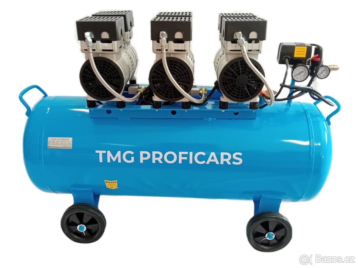 Bezolejový kompresor 100L, 485l /min, 8 Bar
