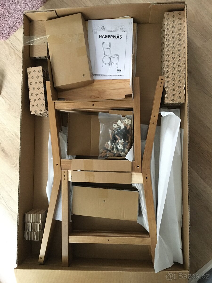 4 nové židle HAGERNAS (IKEA)