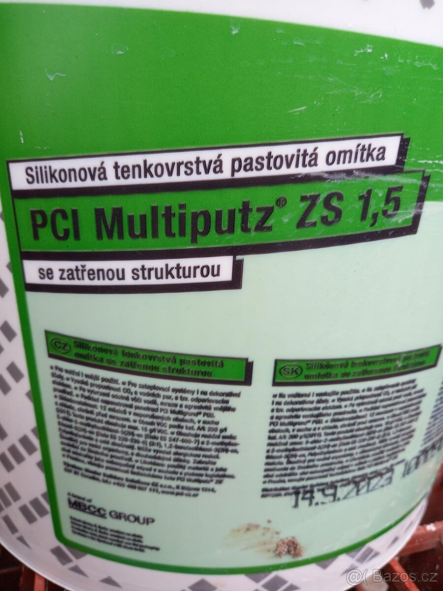 Silikonová tenkovrstvá pastovitá omítka