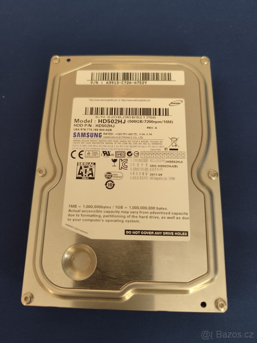 SAMSUNG 500GB 7.2k 16MB SATA II 3.5'' HD502HJ