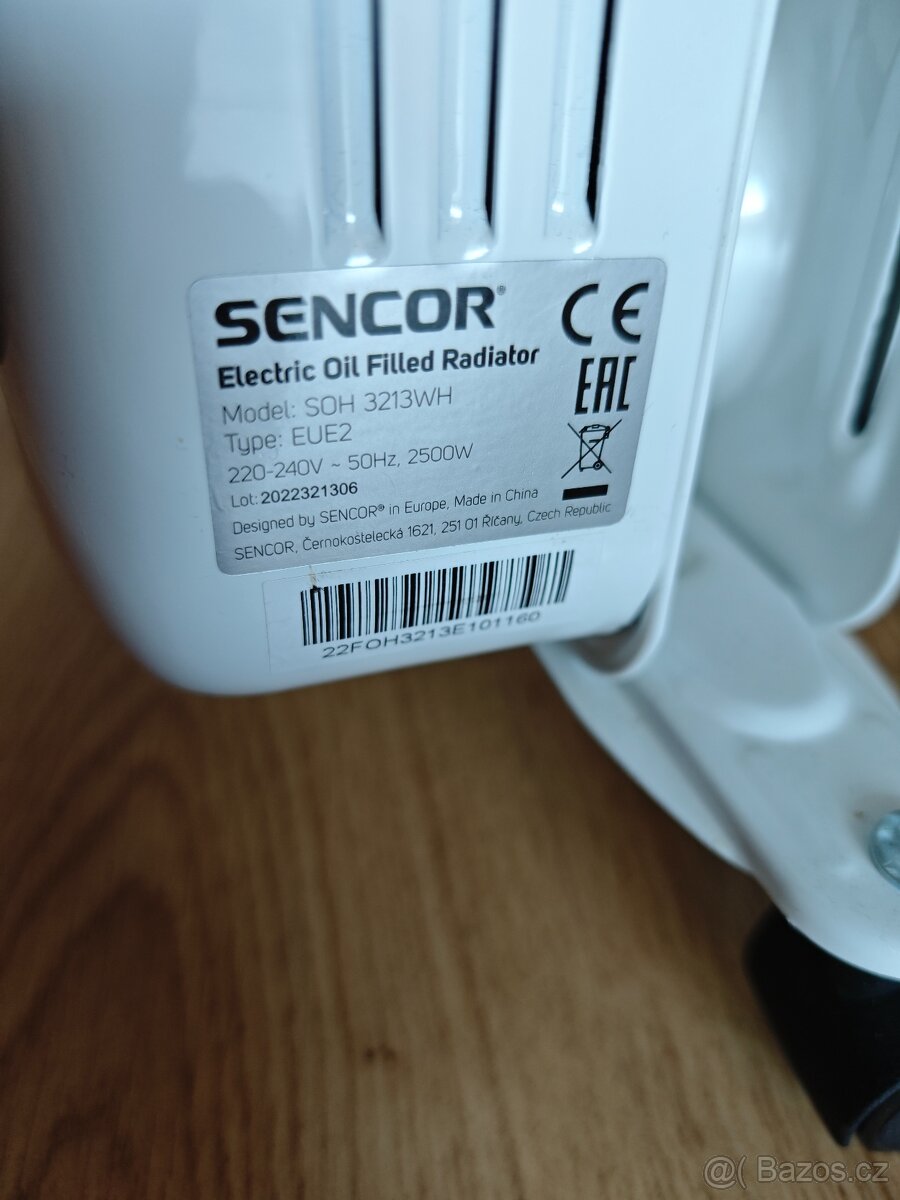 Olejový elektrický radiátor SENCOR SOH 3213WH