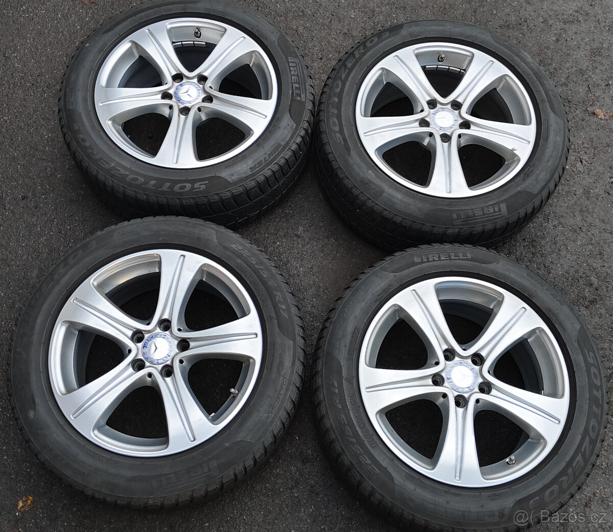 Použité Alu disky + zimní pneu MB W213 5x112r17