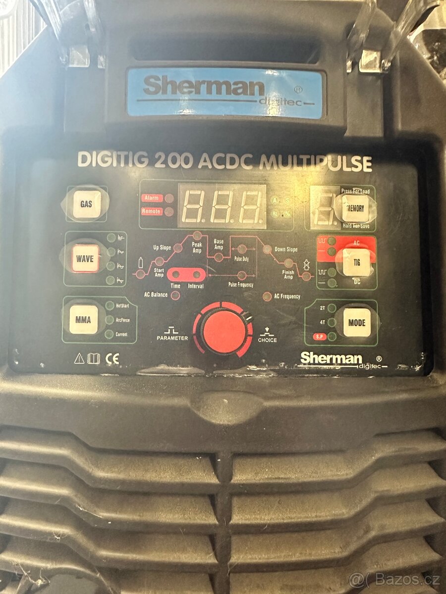 TIG sherman digitig 200 AC/DC multipulse