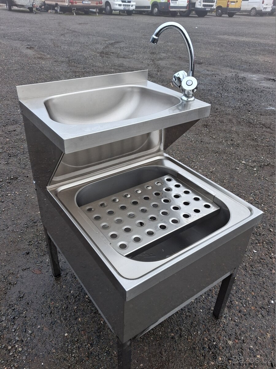 Nová nerezová výlevka s 2x umyvadlem 50x60x80 cm