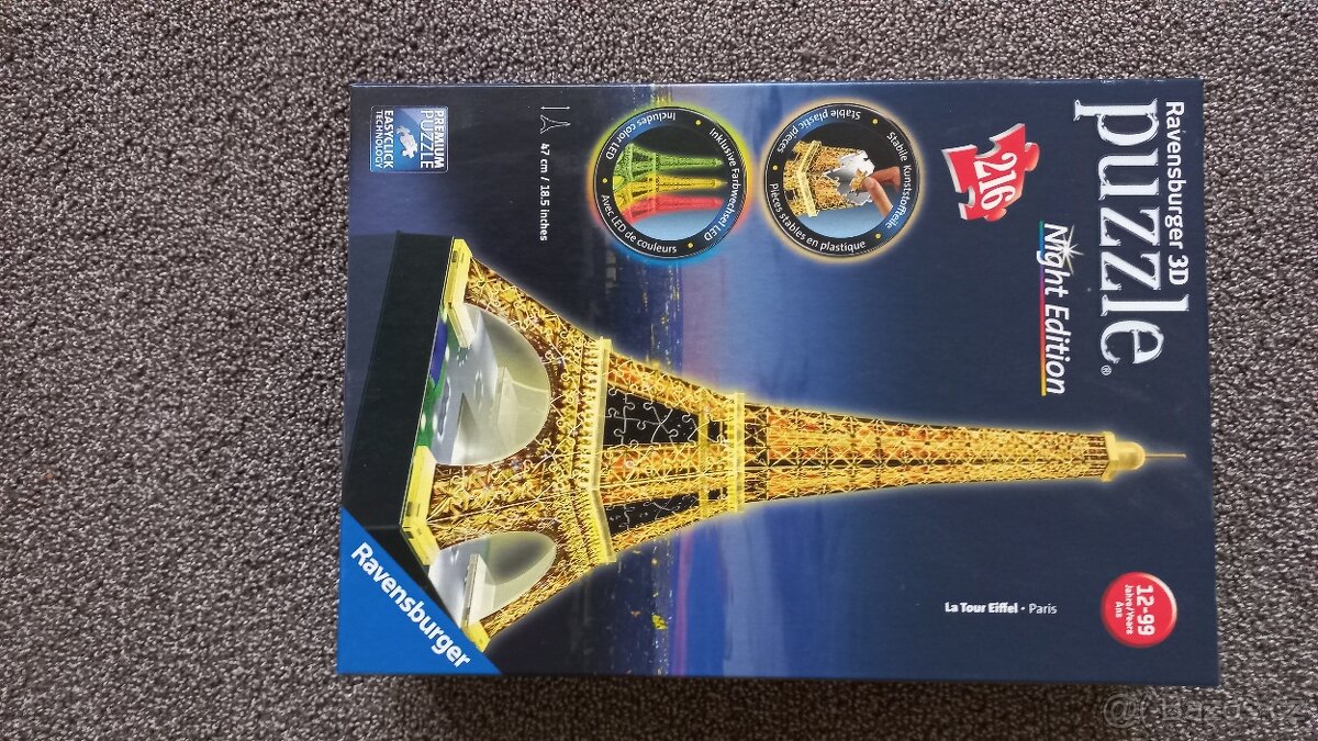 3D Puzzle Eiffelova věž - svítící