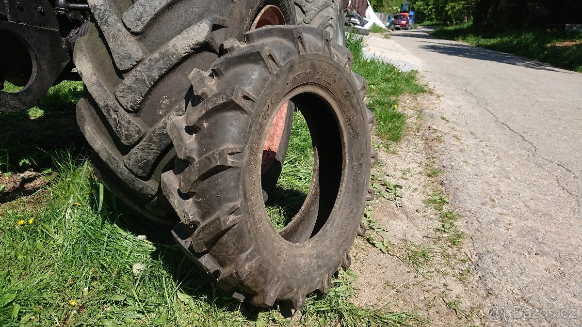 Prodám nové pneu 7.50-16 na traktor, traktor domácí výroby.